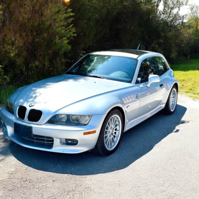 2000 BMW Z3 Coupe in Titanium Silver Metallic over Tanin Red