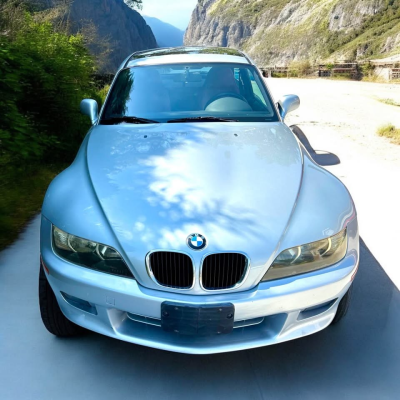 2000 BMW Z3 Coupe in Titanium Silver Metallic over Tanin Red