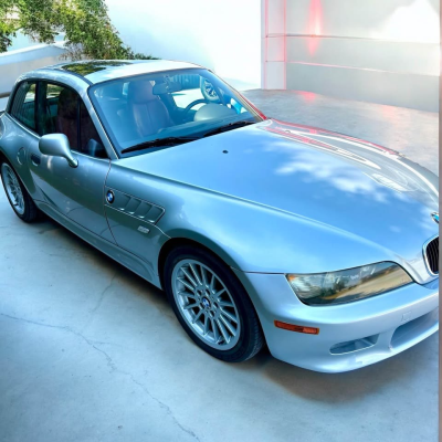 2000 BMW Z3 Coupe in Titanium Silver Metallic over Tanin Red