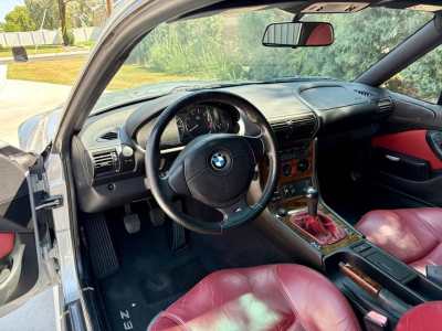 2000 BMW Z3 Coupe in Titanium Silver Metallic over Tanin Red