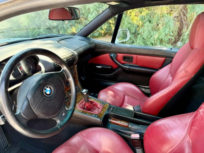 2000 BMW Z3 Coupe in Titanium Silver Metallic over Tanin Red