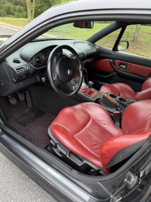 2000 BMW Z3 Coupe in Cosmos Black Metallic over Tanin Red