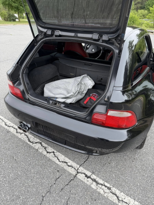 2000 BMW Z3 Coupe in Cosmos Black Metallic over Tanin Red