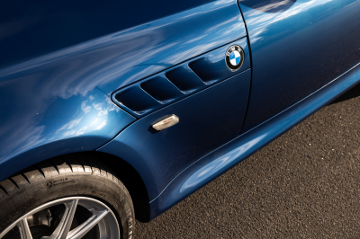 2000 BMW Z3 Coupe in Topaz Blue Metallic over E36 Sand Beige