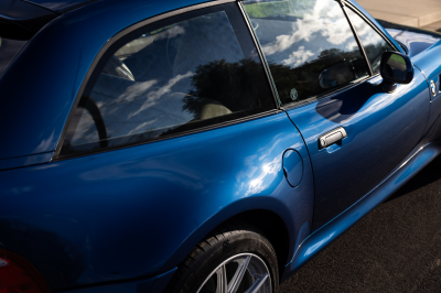 2000 BMW Z3 Coupe in Topaz Blue Metallic over E36 Sand Beige