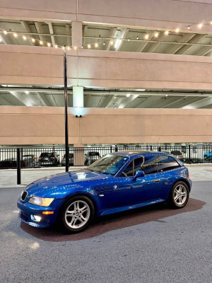 2000 BMW Z3 Coupe in Topaz Blue Metallic over Black