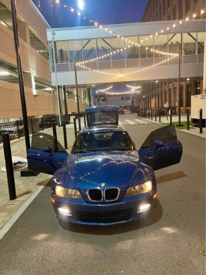 2000 BMW Z3 Coupe in Topaz Blue Metallic over Black