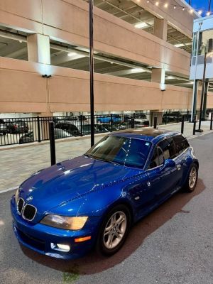 2000 BMW Z3 Coupe in Topaz Blue Metallic over Black
