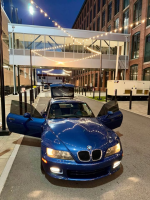 2000 BMW Z3 Coupe in Topaz Blue Metallic over Black
