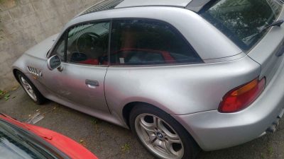 1999 BMW Z3 Coupe in Arctic Silver Metallic over Tanin Red