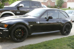 1999 BMW Z3 Coupe in Jet Black 2 over E36 Sand Beige