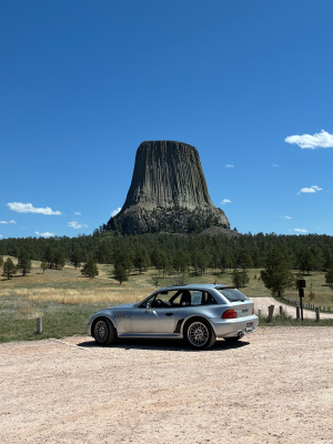 1999 BMW Z3 Coupe in Arctic Silver Metallic over Tanin Red