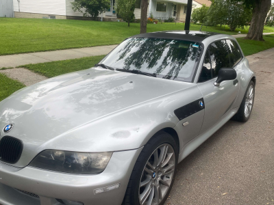 2001 BMW Z3 Coupe in Titanium Silver Metallic over Black