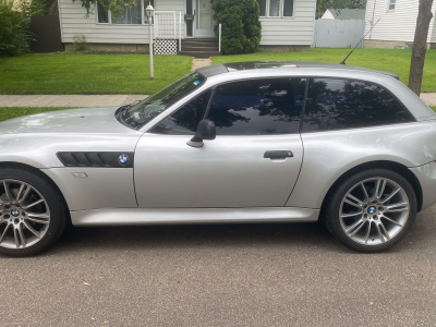 2001 BMW Z3 Coupe in Titanium Silver Metallic over Black
