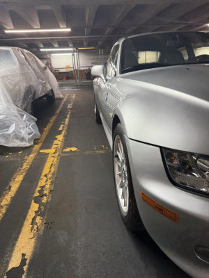 2001 BMW Z3 Coupe in Titanium Silver Metallic over Black