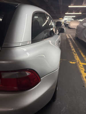 2001 BMW Z3 Coupe in Titanium Silver Metallic over Black
