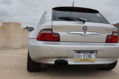 2001 BMW Z3 Coupe in Titanium Silver Metallic over Black