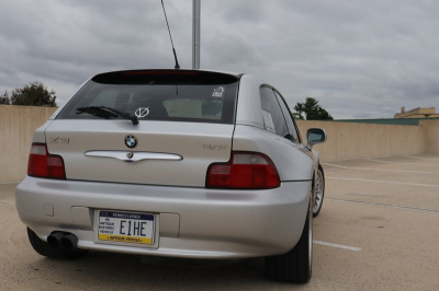 2001 BMW Z3 Coupe in Titanium Silver Metallic over Black