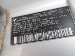 2001 BMW Z3 Coupe in Titanium Silver Metallic over Black