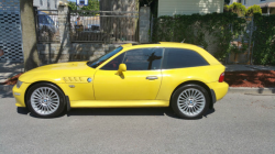 2001 BMW Z3 Coupe in Dakar Yellow 2 over Extended Dream Red