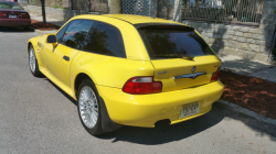 2001 BMW Z3 Coupe in Dakar Yellow 2 over Extended Dream Red