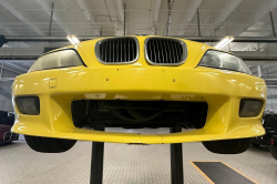 2001 BMW Z3 Coupe in Dakar Yellow 2 over Extended Dream Red