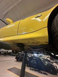 2001 BMW Z3 Coupe in Dakar Yellow 2 over Extended Dream Red