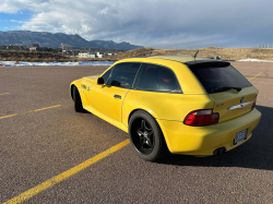 2001 BMW Z3 Coupe in Dakar Yellow 2 over Extended Dream Red