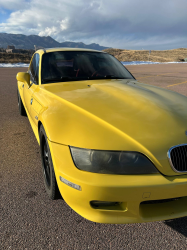 2001 BMW Z3 Coupe in Dakar Yellow 2 over Extended Dream Red