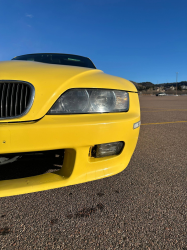 2001 BMW Z3 Coupe in Dakar Yellow 2 over Extended Dream Red