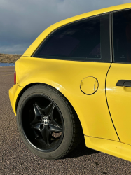 2001 BMW Z3 Coupe in Dakar Yellow 2 over Extended Dream Red