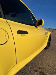 2001 BMW Z3 Coupe in Dakar Yellow 2 over Extended Dream Red