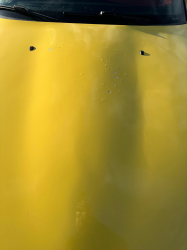 2001 BMW Z3 Coupe in Dakar Yellow 2 over Extended Dream Red