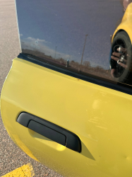 2001 BMW Z3 Coupe in Dakar Yellow 2 over Extended Dream Red