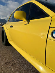 2001 BMW Z3 Coupe in Dakar Yellow 2 over Extended Dream Red