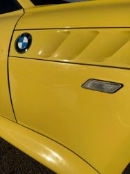 2001 BMW Z3 Coupe in Dakar Yellow 2 over Extended Dream Red