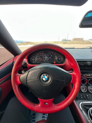 2001 BMW Z3 Coupe in Dakar Yellow 2 over Extended Dream Red