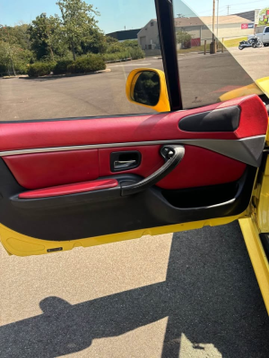 2001 BMW Z3 Coupe in Dakar Yellow 2 over Extended Dream Red