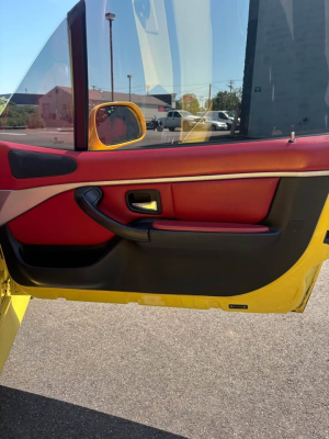2001 BMW Z3 Coupe in Dakar Yellow 2 over Extended Dream Red