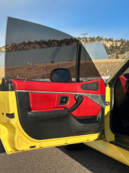 2001 BMW Z3 Coupe in Dakar Yellow 2 over Extended Dream Red