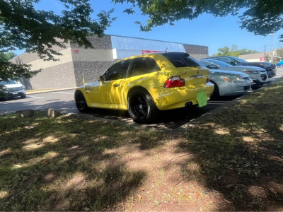 2001 BMW Z3 Coupe in Dakar Yellow 2 over Extended Dream Red