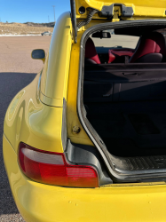 2001 BMW Z3 Coupe in Dakar Yellow 2 over Extended Dream Red