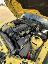 2001 BMW Z3 Coupe in Dakar Yellow 2 over Extended Dream Red