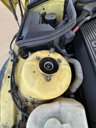 2001 BMW Z3 Coupe in Dakar Yellow 2 over Extended Dream Red