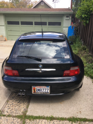 2001 BMW Z3 Coupe in Jet Black 2 over E36 Sand Beige