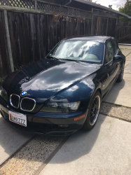 2001 BMW Z3 Coupe in Jet Black 2 over E36 Sand Beige