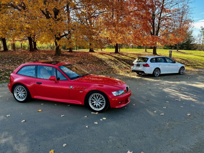 2001 BMW Z3 Coupe in Hell Red 2 over Extended Walnut