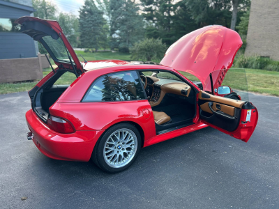 2001 BMW Z3 Coupe in Hell Red 2 over Extended Walnut
