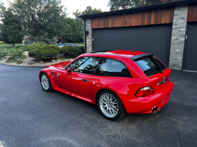 2001 BMW Z3 Coupe in Hell Red 2 over Extended Walnut