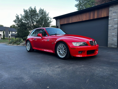 2001 BMW Z3 Coupe in Hell Red 2 over Extended Walnut